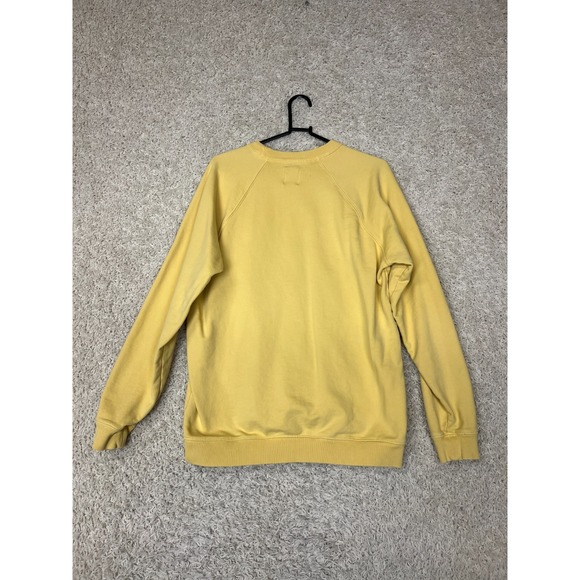 GAP Sweatshirt Womens Small Yellow Crew Neck Casual Athleisure Cotton Comfort - Picture 5 of 7